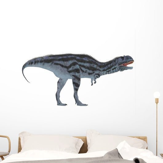 Majungasaurus Dinosaur White Wall Decal Design 1