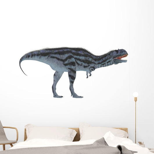 Majungasaurus Dinosaur White Wall Decal Design 1