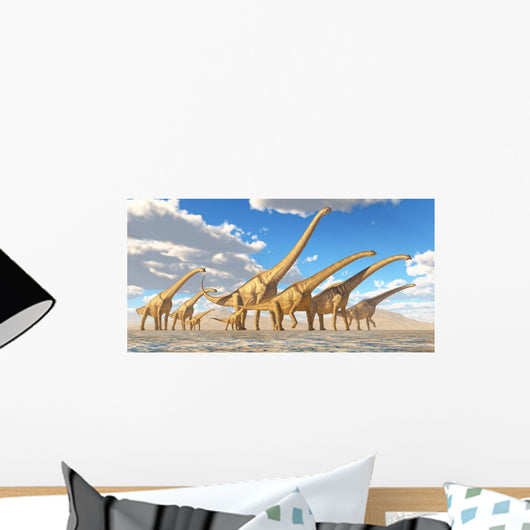 Herd Sauroposeidon Dinosaurs Wall Decal