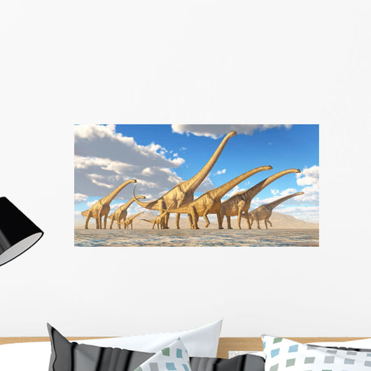 Herd Sauroposeidon Dinosaurs Wall Decal