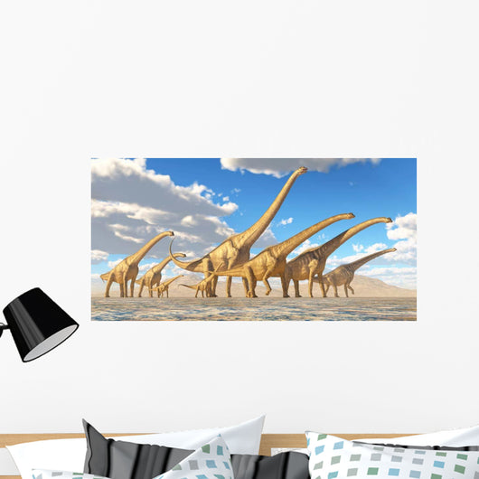 Herd Sauroposeidon Dinosaurs Wall Decal