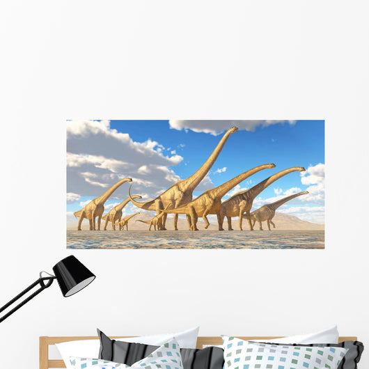 Herd Sauroposeidon Dinosaurs Wall Decal