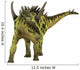 Gigantspinosaurus Dinosaur White Wall Decal Design 2