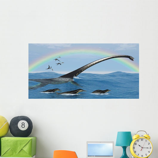 Elasmosaurus Tries to Capture Wall Decal
