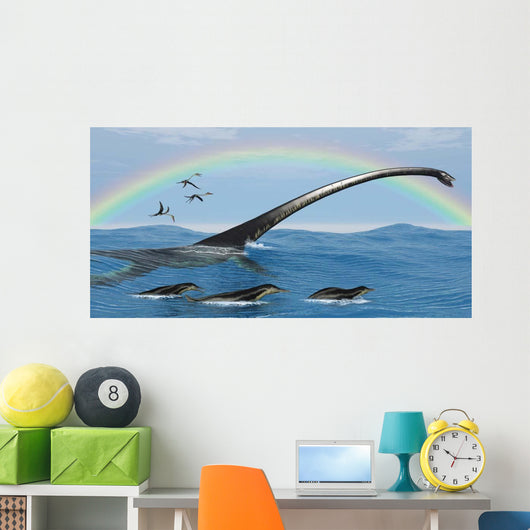 Elasmosaurus Tries to Capture Wall Decal