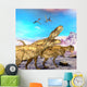 Abelisaurus Theropod Dinosaurs Hunt Wall Decal
