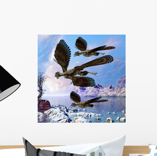 Archaeopteryx Birds Fly near Wall Decal