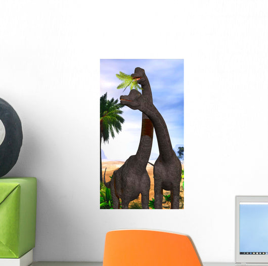 Brachiosaurus Dinosaurs Munch Tropical Wall Decal
