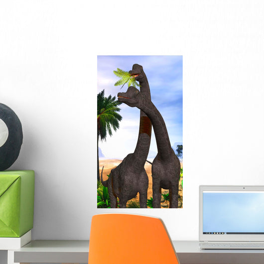 Brachiosaurus Dinosaurs Munch Tropical Wall Decal