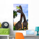 Brachiosaurus Dinosaurs Munch Tropical Wall Decal