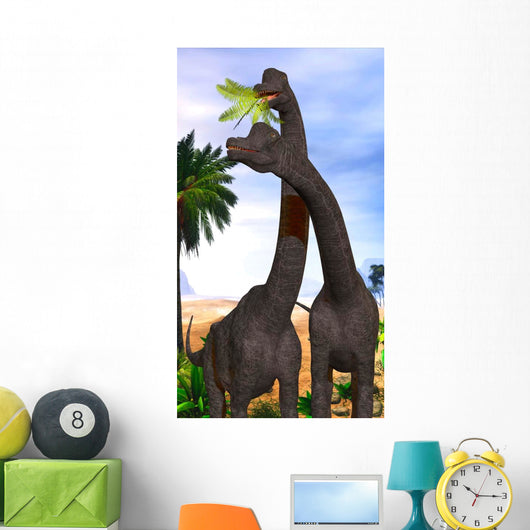 Brachiosaurus Dinosaurs Munch Tropical Wall Decal