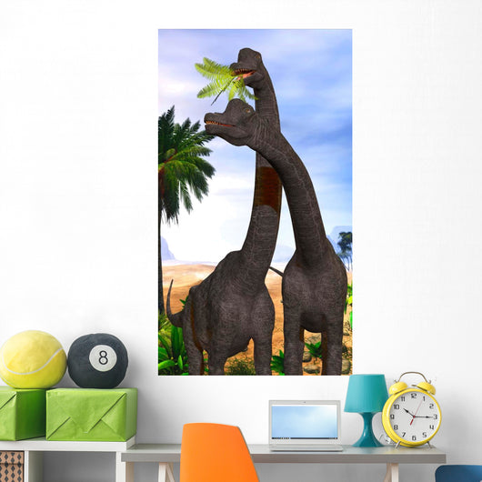 Brachiosaurus Dinosaurs Munch Tropical Wall Decal