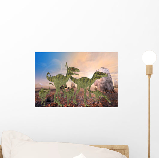 Family Juravenator Dinosaurs Cross Wall Decal