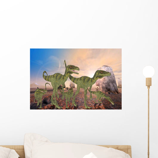 Family Juravenator Dinosaurs Cross Wall Decal