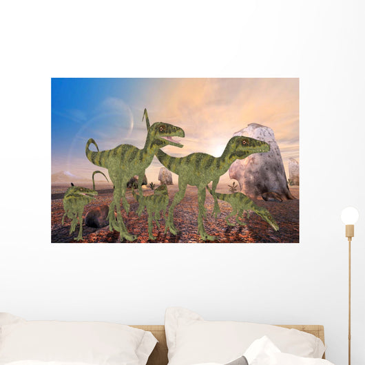 Family Juravenator Dinosaurs Cross Wall Decal