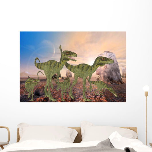 Family Juravenator Dinosaurs Cross Wall Decal