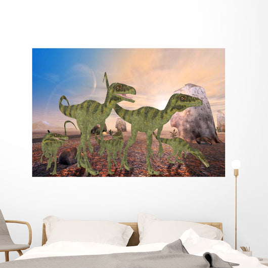 Family Juravenator Dinosaurs Cross Wall Decal