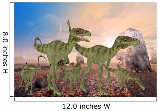 Family Juravenator Dinosaurs Cross Wall Decal