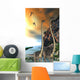 Two Omeisaurus Dinosaurs Walking Wall Decal