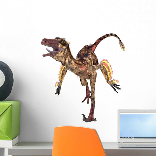 Troodon Bird-like Dinosaur Wall Decal Design 1