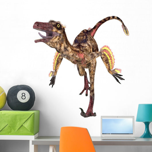 Troodon Bird-like Dinosaur Wall Decal Design 1