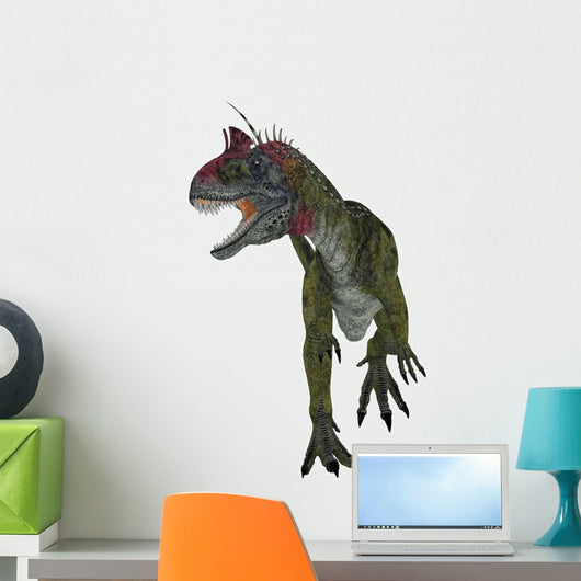 Cryolophosaurus Dinosaur White Wall Decal Design 5