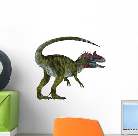Cryolophosaurus Dinosaur White Wall Decal Design 4