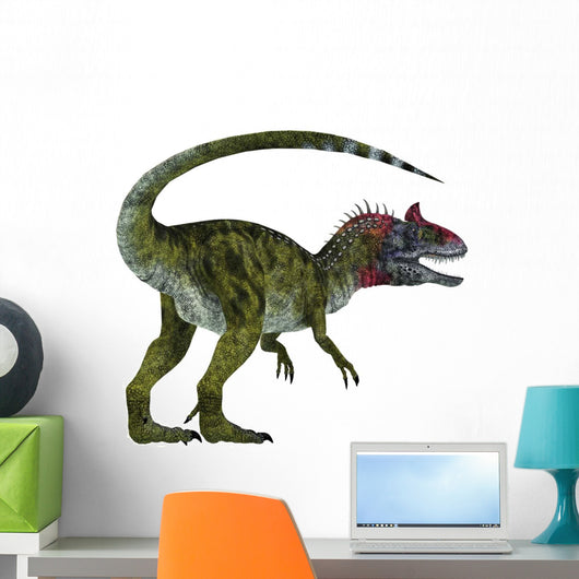 Cryolophosaurus Dinosaur White Wall Decal Design 4