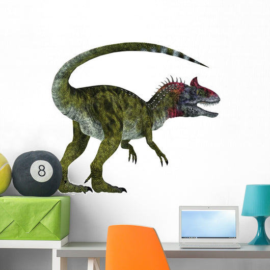 Cryolophosaurus Dinosaur White Wall Decal Design 4