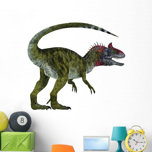 Cryolophosaurus Dinosaur White Wall Decal Design 4