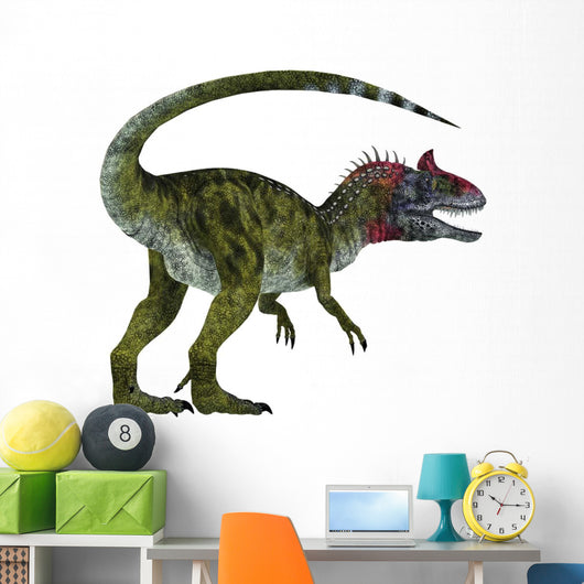 Cryolophosaurus Dinosaur White Wall Decal Design 4