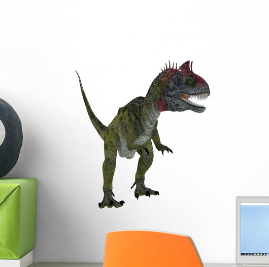 Cryolophosaurus Dinosaur White Wall Decal Design 3