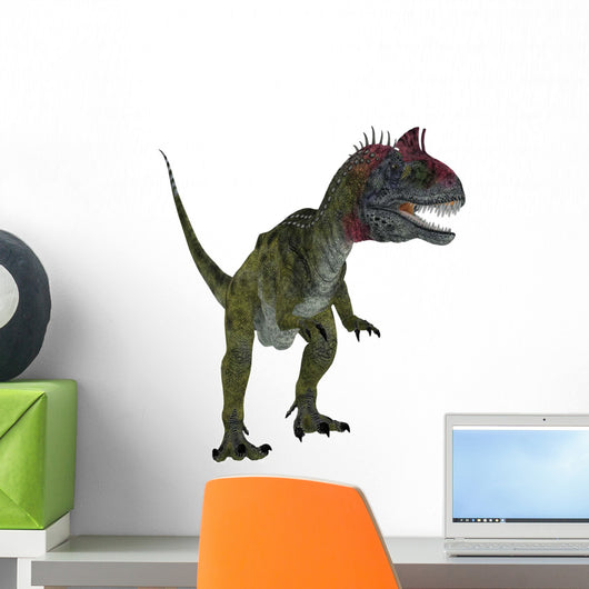 Cryolophosaurus Dinosaur White Wall Decal Design 3