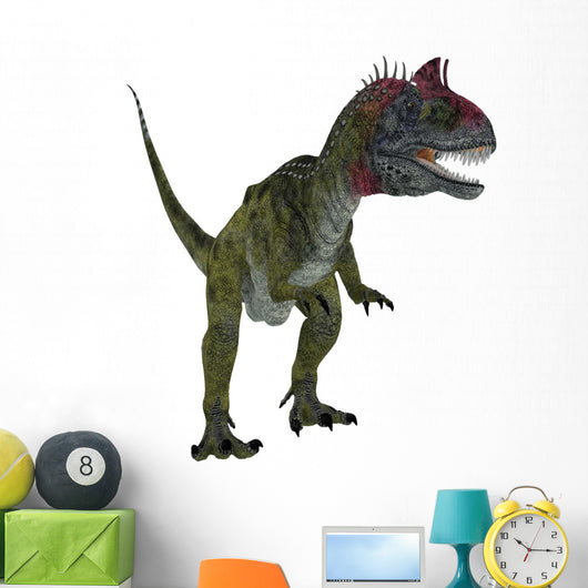 Cryolophosaurus Dinosaur White Wall Decal Design 3