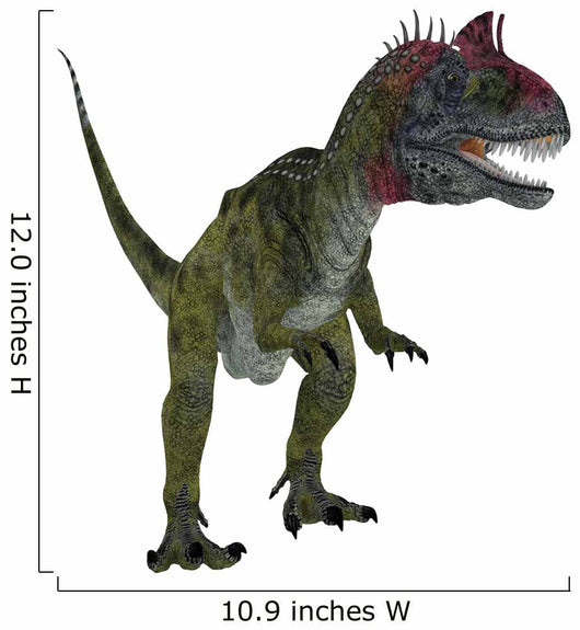 Cryolophosaurus Dinosaur White Wall Decal Design 3