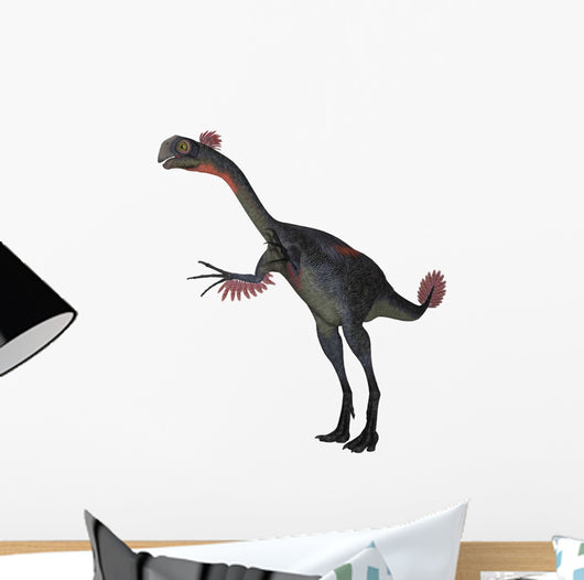 Gigantoraptor Dinosaur White Wall Decal Design 5