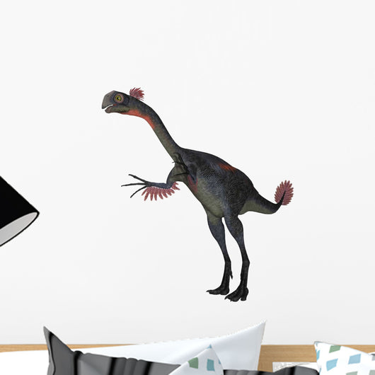 Gigantoraptor Dinosaur White Wall Decal Design 5