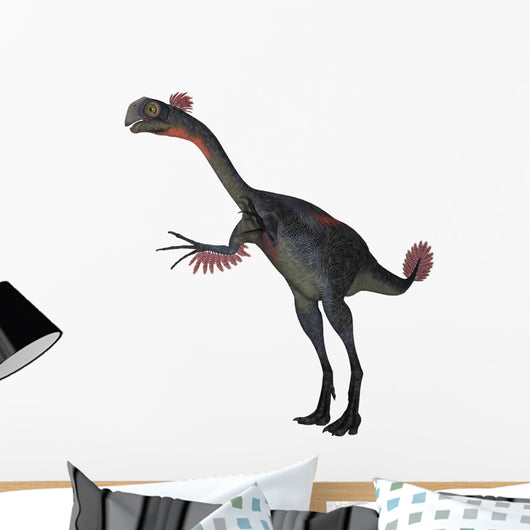 Gigantoraptor Dinosaur White Wall Decal Design 5