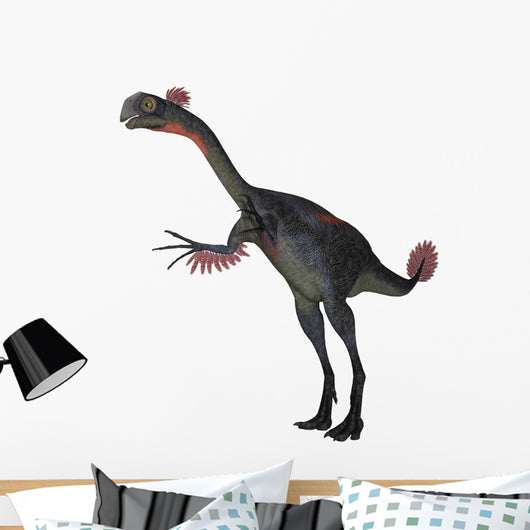 Gigantoraptor Dinosaur White Wall Decal Design 5