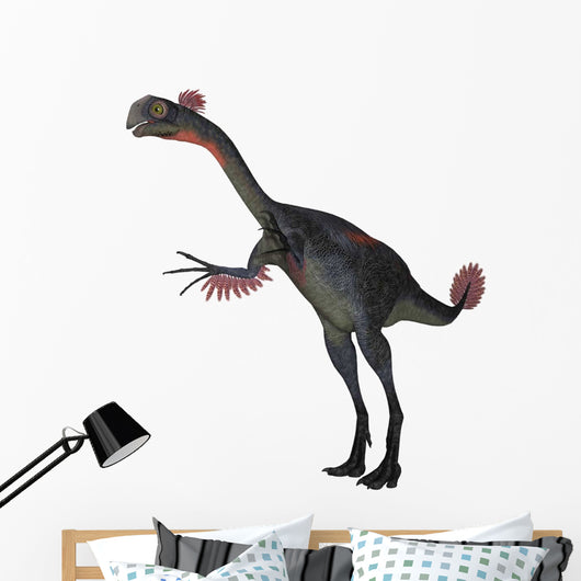 Gigantoraptor Dinosaur White Wall Decal Design 5