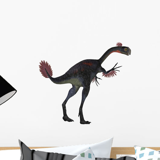 Gigantoraptor Dinosaur White Wall Decal Design 4