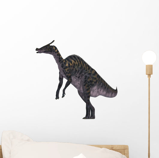 Saurolophus Dinosaur White Wall Decal Design 3