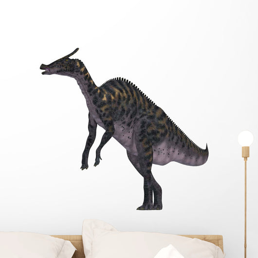 Saurolophus Dinosaur White Wall Decal Design 3