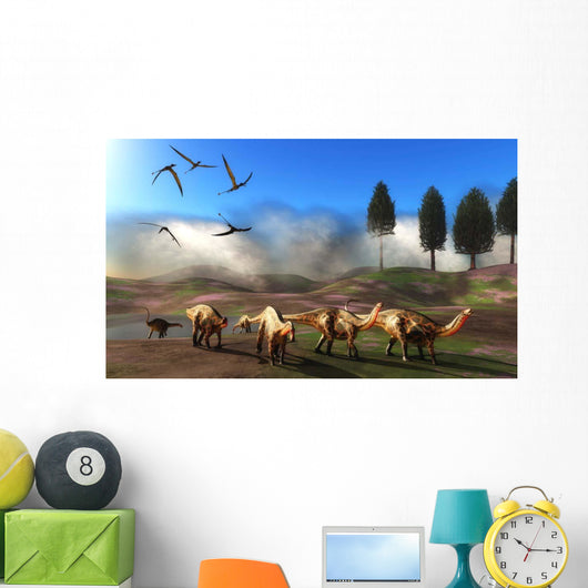Rhamphorhynchus Birds Fly over Wall Decal