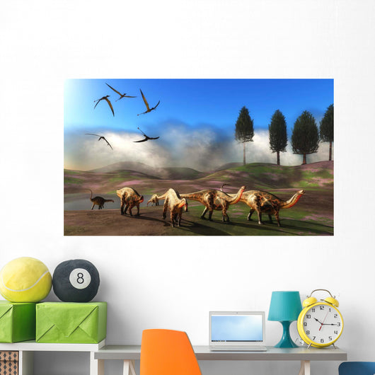 Rhamphorhynchus Birds Fly over Wall Decal
