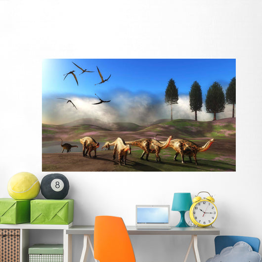 Rhamphorhynchus Birds Fly over Wall Decal