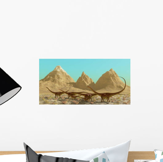 Herd Diplodocus Dinosaurs Migrating Wall Decal