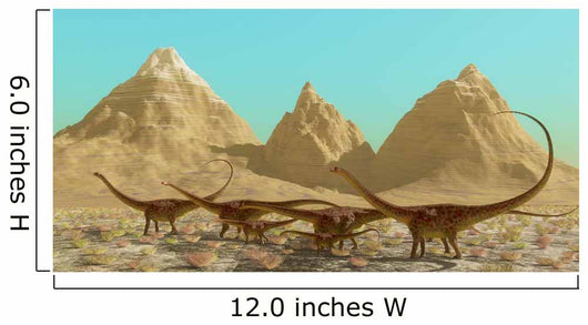 Herd Diplodocus Dinosaurs Migrating Wall Decal