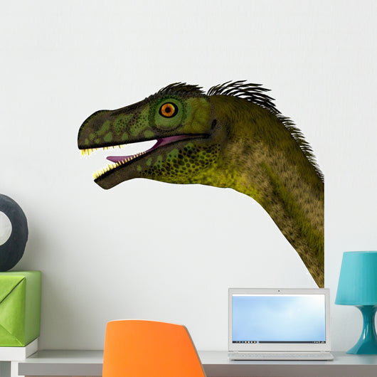 Close-up Ornitholestes Dinosaur Head Wall Decal