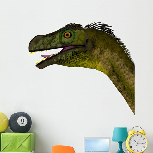 Close-up Ornitholestes Dinosaur Head Wall Decal
